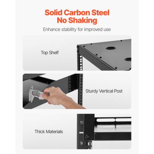 VEVOR Ράφι Δικτύου Ανοιχτού Πλαισίου 12U, Βάθους 585 mm, Για Στήριξ... VEVOR Ράφι Δικτύου Ανοιχτού Πλαισίου 12U, Βάθους 585 mm, Για Στήριξ...