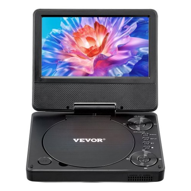 VEVOR Φορητό DVD Player με Οθόνη Περιστροφής 178 mm και 4ωρη Ενσωμα...