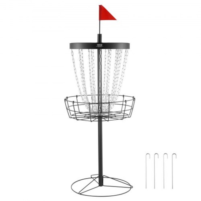 VEVOR Καλάθι Disc Golf, Φορητός Στόχος με 24 Αλυσίδες, Μαύρο  YDLSY...