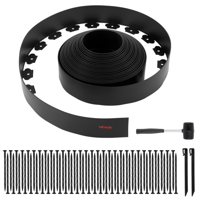 VEVOR Πλαστικό Περίφραξη Κήπου 66ft x 4in με Αξεσουάρ SLPZ66FT4INCG...