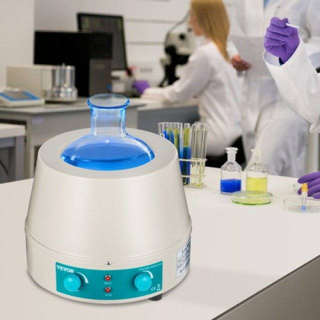 VEVOR 1000ml Μαγνητικός Αναδευτήρας Θερμαντικός Μανδύας 350W Ψηφιακή Οθόνη για Στρογγυλό Φλασκί  1000MLCLJBJDRT001V2