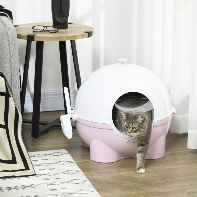PawHut Λεκάνη για Γάτες 4kg Max με Καπάκι και Περιλαμβάνει Φτυαράκι...