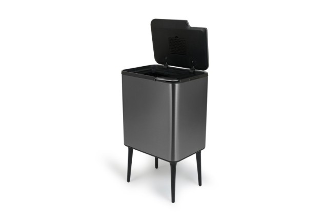 Κάδος Απορριμμάτων Push Bin 36L 48 x 38 x 54,5 cm - Μεταλλικό Γκρι 8720604888034 Umuzi Cleaning