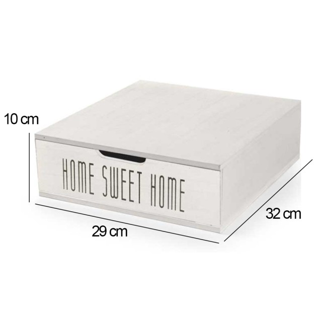 BAKAJI  Θήκη Καψουλών Συρταρωτή Λευκή 29x32x10 εκ.  02841872