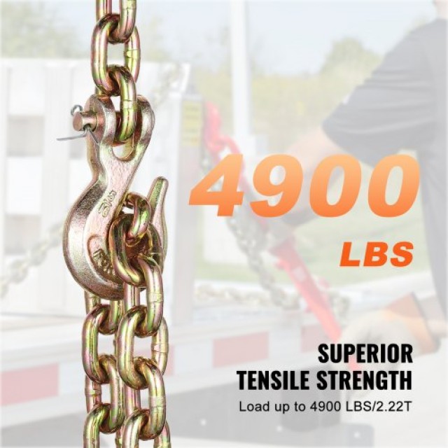 Αλυσίδα Δέσης VEVOR G80 με Γάντζους 5/16x10.3 2τμχ 4900 lbs  ZGTLSGMGDX2JYBW2AV0
