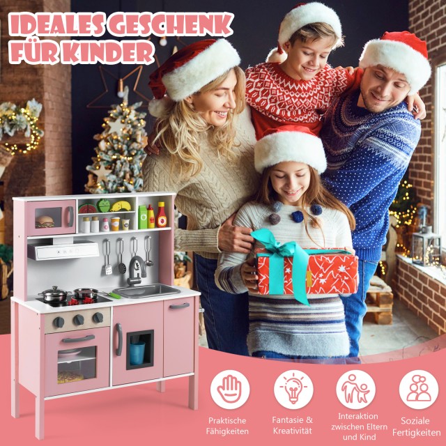 Costway Παιδική Κουζίνα Παιχνιδιού 72x30x90 εκ. με Αξεσουάρ για Παι... Costway Παιδική Κουζίνα Παιχνιδιού 72x30x90 εκ. με Αξεσουάρ για Παι...