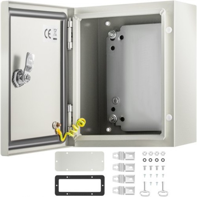 Κουτί Ηλεκτρικών Συνδέσεων VEVOR NEMA 4X 10x8x6 Ατσάλινο, IP66 Αδιάβροχο & Ανθεκτικό στη Σκόνη  DQXJSTCFS25X20X15V0