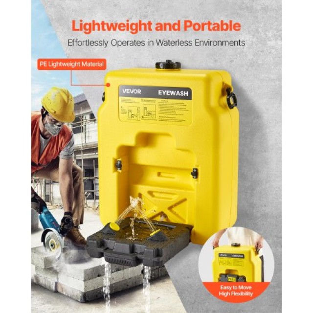 VEVOR Φορητός Σταθμός Έκπλυσης Ματιών 14 Γαλόνια Εγκεκριμένος από O...