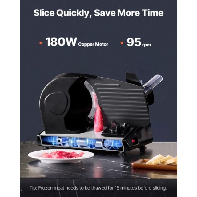 VEVOR Κοπτική Μηχανή Κρέατος 180W 7.5 Ηλεκτρική Συσκευή Ντελικατέσε...