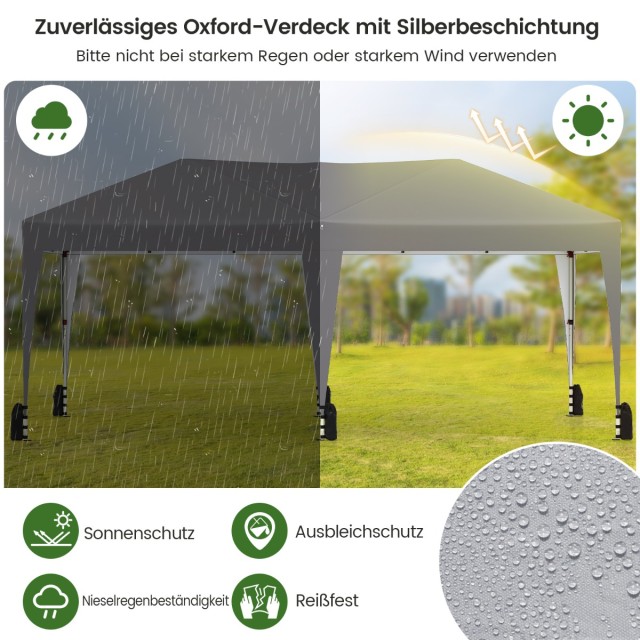 Costway 3x6 m Ανθεκτικό Pop-up Pavilion με Ειδική Τσάντα και UV Προ...