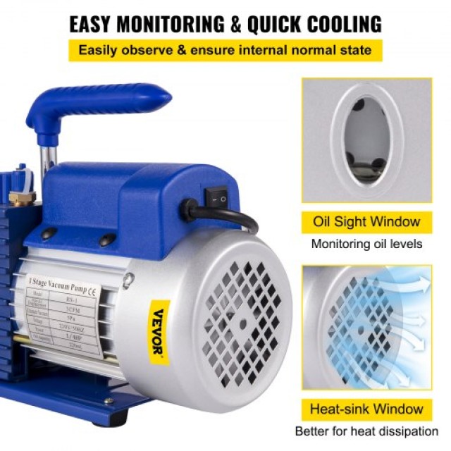 Αντλία Κενού 3CFM 1/3HP για Ψυκτικά R134a 3CFM1-3HPZKBOC001V2 Αντλία Κενού 3CFM 1/3HP για Ψυκτικά R134a 3CFM1-3HPZKBOC001V2