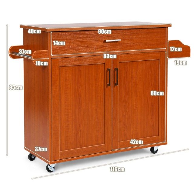 Costway Πολυλειτουργικό Καροτσάκι Κουζίνας με Χώρο Αποθήκευσης και ... Costway Πολυλειτουργικό Καροτσάκι Κουζίνας με Χώρο Αποθήκευσης και ...
