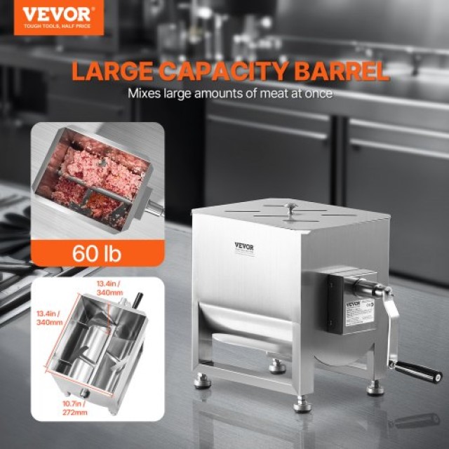 VEVOR Μηχανή Ανάμειξης Κρέατος 60L για Λουκάνικα SYRLJBJBKQXK8RH6N0...