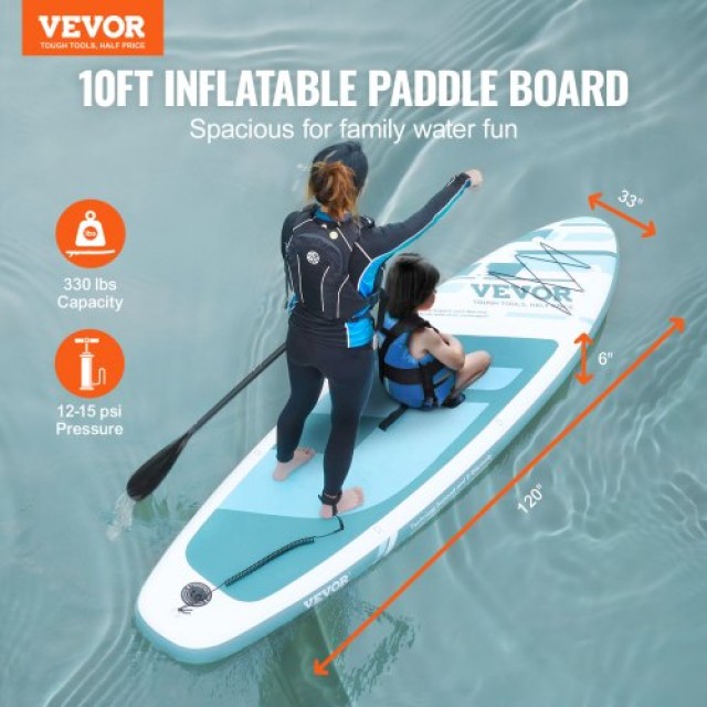 Φουσκωτή Σανίδα SUP VEVOR 10 x 33 x 6 με Αξεσουάρ  CQJBPTKPTKBLR6D1UV0