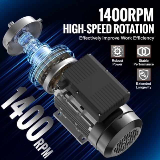 VEVOR 1.5KW Ηλεκτρικός Κινητήρας 1400RPM 220~240V 1-Φάση  TYJLIECDJ172OHF8MV7
