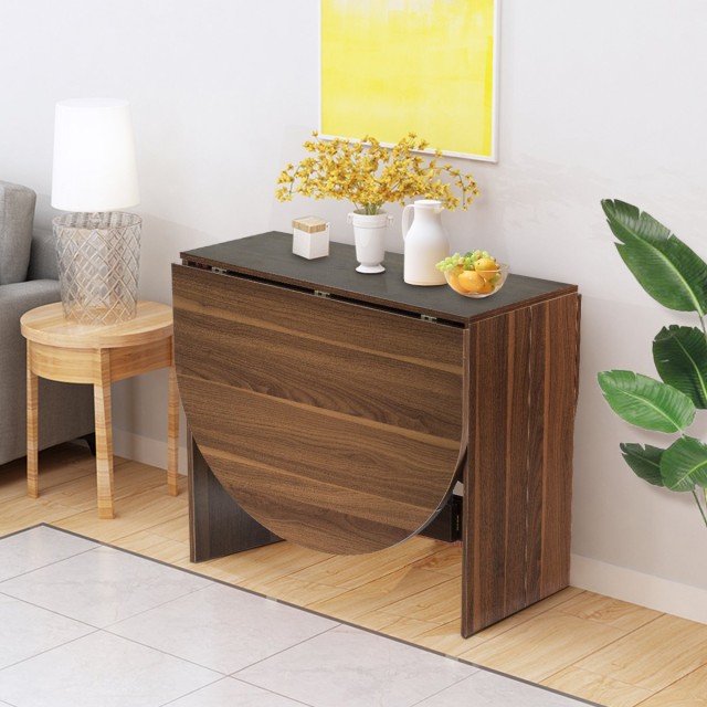 Costway  Πτυσσόμενο Τραπέζι Μπαλκονιού 163 x 80 x 75 cm Φυσικό Ξύλο HW61596