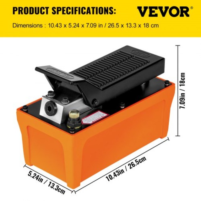 VEVOR Υδραυλική Αντλία 10000 PSI με Ποδόπληκτρο και Σωλήνα  QDJTYYBJPQTZ00001V0