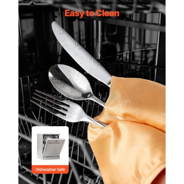 VEVOR Σετ Μαχαιροπίρουνα Ανοξείδωτο Ατσάλι 30 Τεμαχίων για 6 Άτομα ...