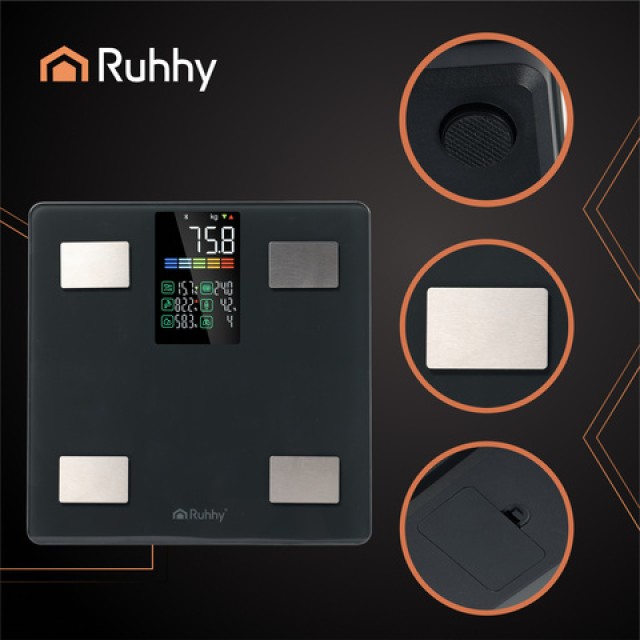 Ruhhy Ηλεκτρονική Ζυγαριά Μπάνιου με Ανάλυση Σώματος έως 226kg με Σ... Ruhhy Ηλεκτρονική Ζυγαριά Μπάνιου με Ανάλυση Σώματος έως 226kg με Σ...
