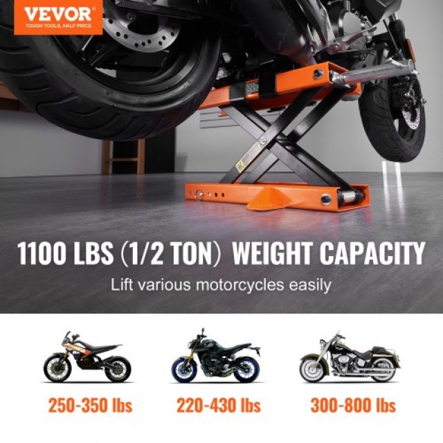 VEVOR Ανυψωτικό Μοτοσυκλέτας 1100 Lb με Σέλα για ATV & Dirt Bike  M...