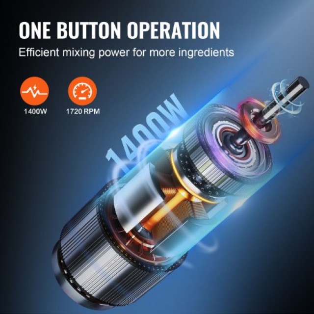 Επεξεργαστής Τροφίμων VEVOR 1400W 16L Ανοξείδωτος Πολυκόπτης  AJSQS...