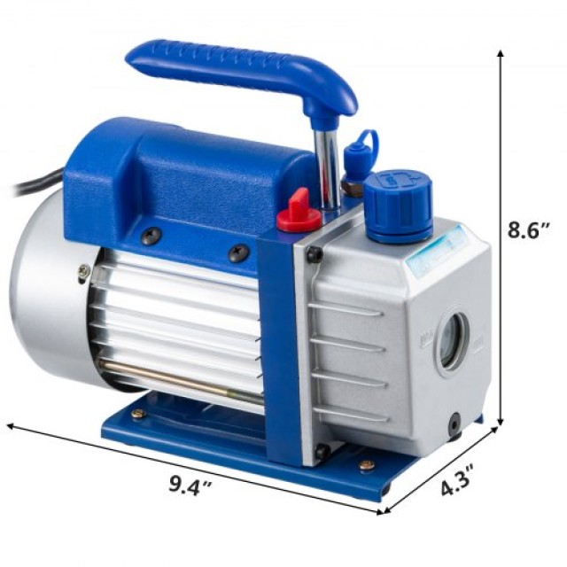 VEVOR Αντλία Κενού 2.5CFM 1 Στάδιο 1/4HP 220V/50Hz HVAC  QCKTZKB2.5CFM1-4HV2