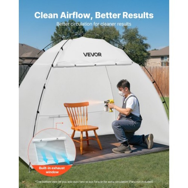 VEVOR Φορητή Σκηνή Βαφής με Ενσωματωμένο Πάτωμα & Δίχτυ, Διαστάσεις... VEVOR Φορητή Σκηνή Βαφής με Ενσωματωμένο Πάτωμα & Δίχτυ, Διαστάσεις...