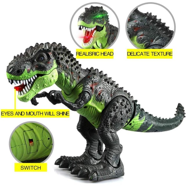 BAKAJI  Παιδικό Παιχνίδι Δεινόσαυρος T Rex Περπατητός με Φώτα, Ήχους και Κινήσεις Σώματος  02814247