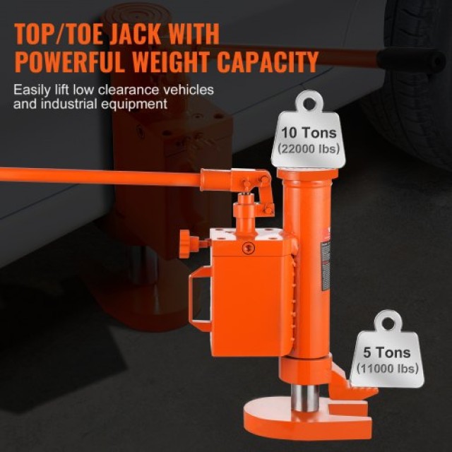 Υδραυλικός Γρύλος VEVOR 5T Toe / 10T Top 360° Περιστρεφόμενος  JZQJ...