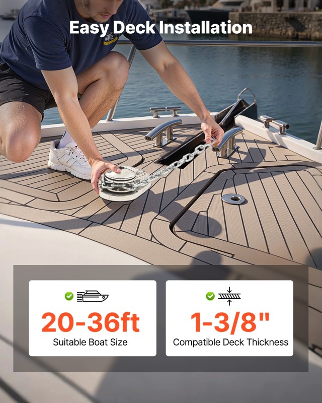 VEVOR Κάθετος Ηλεκτρικός Βίντζι Άγκυρας 12V, 1100W, για Αλυσίδα & Σ... VEVOR Κάθετος Ηλεκτρικός Βίντζι Άγκυρας 12V, 1100W, για Αλυσίδα & Σ...