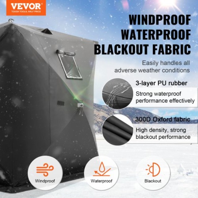 VEVOR Φορητή Σκηνή Πάγου για 3-4 Άτομα BDBHS707080IMNRK3V0