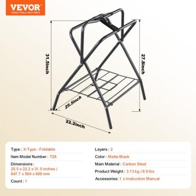 VEVOR  Φορητή Βάση Σέλας 60kg  MAJXXZDK2819D0WM3V0