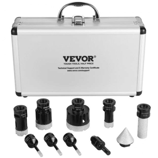 VEVOR  Σετ Διαμαντοτρύπανων 7 τεμ. 6-50mm για Πλακάκια, Κεραμικά με Θήκη Αποθήκευσης  JGSKZT666202F0IUTV0