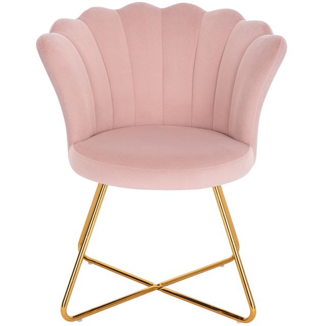 BAKAJI  Πολυθρόνα Καρέκλα Χαλάρωσης με Πλάτη και Κάθισμα από Ροζ Βε...