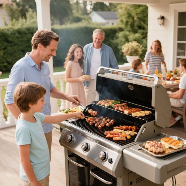 VEVOR Μπάρες Γεύσης 39cm για Weber Spirit 200 Series, Σετ 3 τεμαχίω...