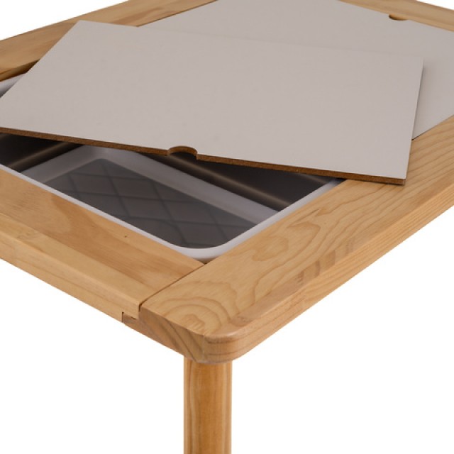 Kruzzel Σετ Παιδικό Τραπέζι και Καρέκλα για Παιδιά με 2 Αποθηκευτικ...