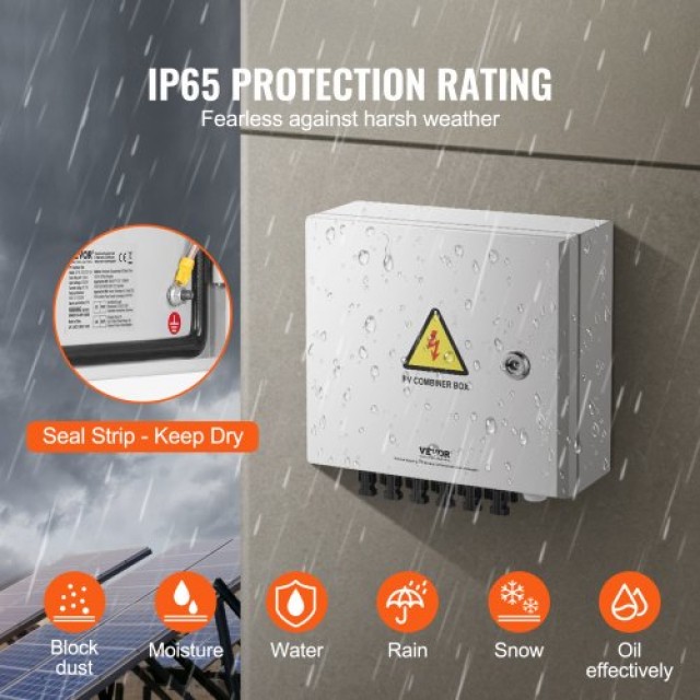 VEVOR Κουτί Συνδυασμού Ηλιακών 6 Σειρών 10A IP65  GFHLX6HL10ATXX3C2Y3