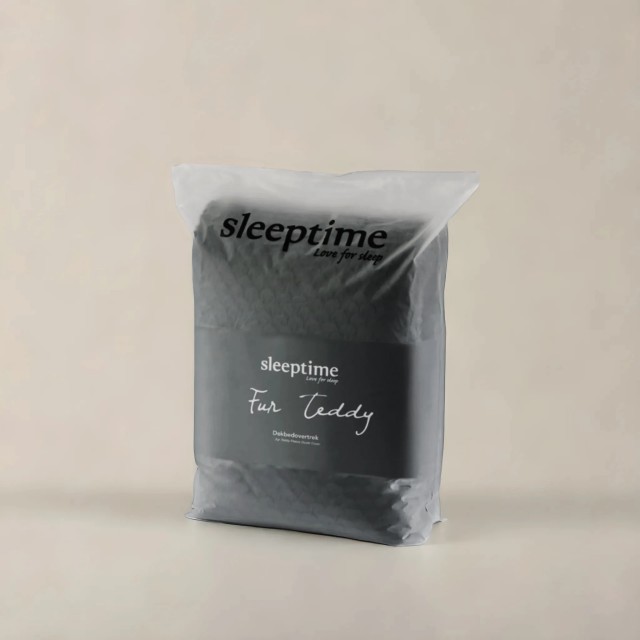 Παπλωματοθήκη Teddy Fur  Χρώματος Ανθρακί 240x220cm SLEEPTIME 8720578100415