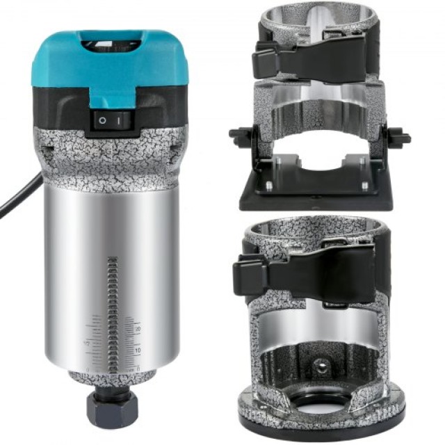 VEVOR Εργαλείο Δρομολογητή 710W για Ξυλουργική με 3 Σφιγκτήρες και ...