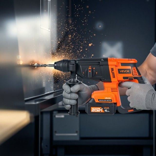 VEVOR 20V SDS-Plus Ασύρματο Περιστροφικό Σφυρί Δράπανο Kit DC20WSDC...