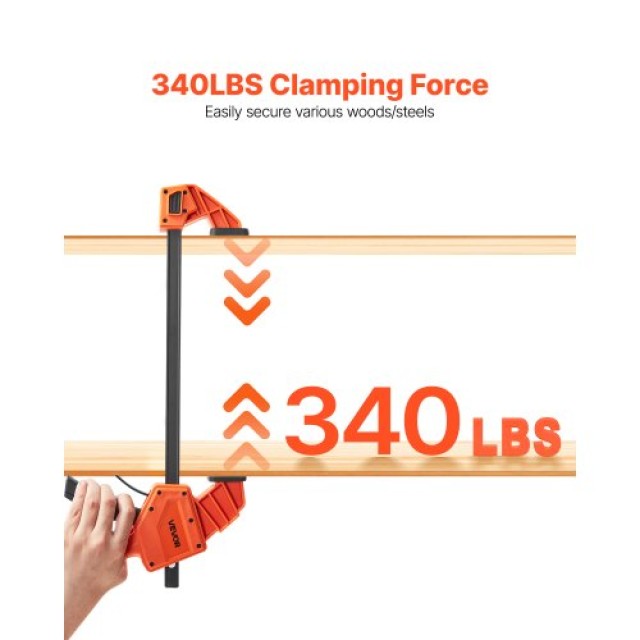 VEVOR Σετ Σφιγκτήρων Μονής Χειρός 30,48 εκ για Ξυλουργικές Εργασίες... VEVOR Σετ Σφιγκτήρων Μονής Χειρός 30,48 εκ για Ξυλουργικές Εργασίες...