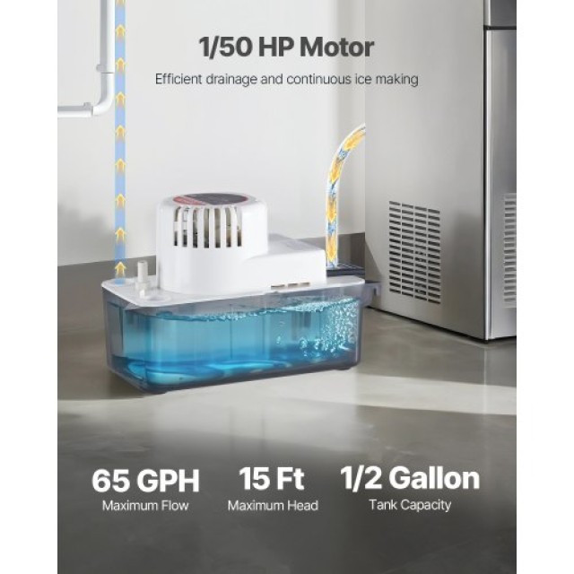 VEVOR Αντλία Συμπυκνωμάτων Αυτόματη 1/50 HP 65GPH ZBJZYPSB60W10SEO5...