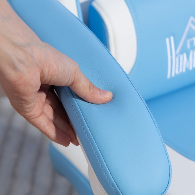 HOMCOM Καρέκλα Gaming Ανακλινόμενη με Υποπόδιο και Μαξιλάρια, από Σ...