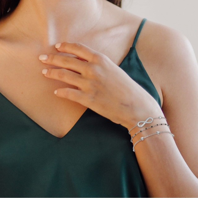 So Charm Σετ 3 Βραχιόλια Infinity διακοσμημένα με Κρύσταλλα Swarovs...