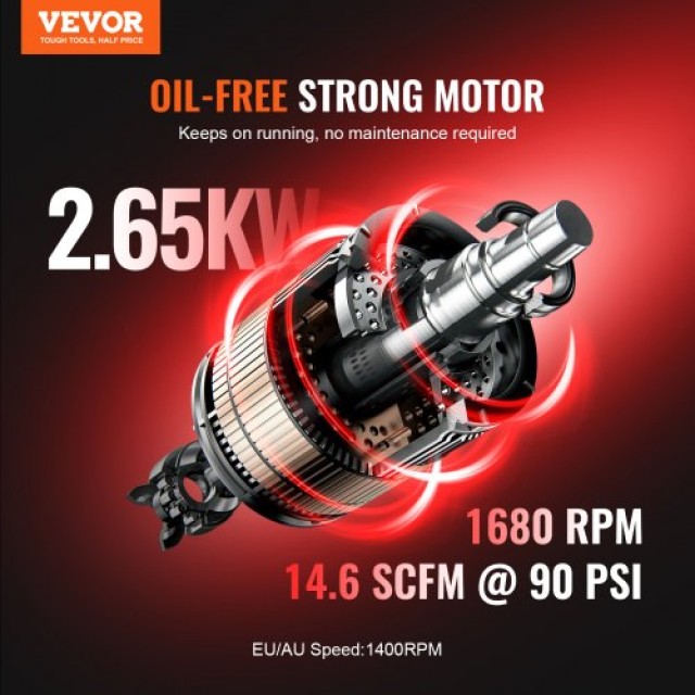 Φορητός Αεροσυμπιεστής VEVOR 20L 90 PSI  WYWSKYJ75L30L2754V2