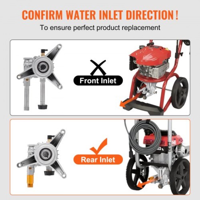 VEVOR  Αντλία Πλυστικού 7/8 Κάθετη 3300 PSI 3.0GPM με 5 Ακροφύσια  ZZXPB25GPM78V65QWV0