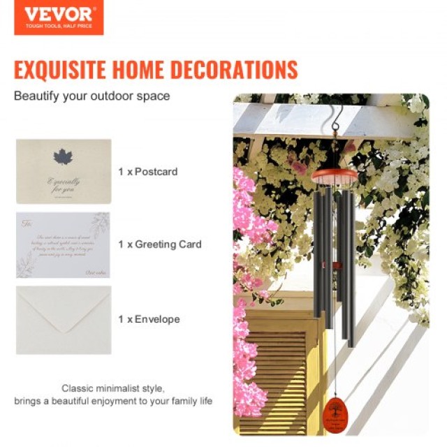 VEVOR Ανεμογλυφίδες για εξωτερικό χώρο 1042 mm Αλουμινίου Μνημειακές Ανεμογλυφίδες με Βαθύ Τόνο JSFL41INCHMZ9LERJV0
