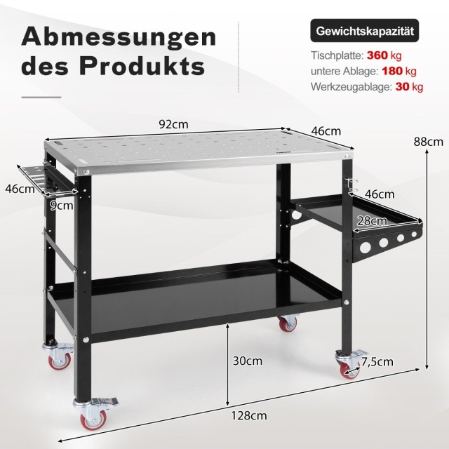 Costway Τροχήλατος Πάγκο Συγκόλλησης και βάση εργαλείων με 8 υποδο... Costway Τροχήλατος Πάγκο Συγκόλλησης και βάση εργαλείων με 8 υποδο...