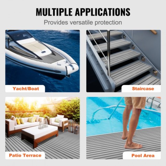 VEVOR Δάπεδο Σκάφους EVA Foam 94.5 x 35.4, Αντιολισθητικό Αυτοκόλλητο, 23.2 τ.π. για Σκάφη  CBZZFHPMDDHSS4TPHV0