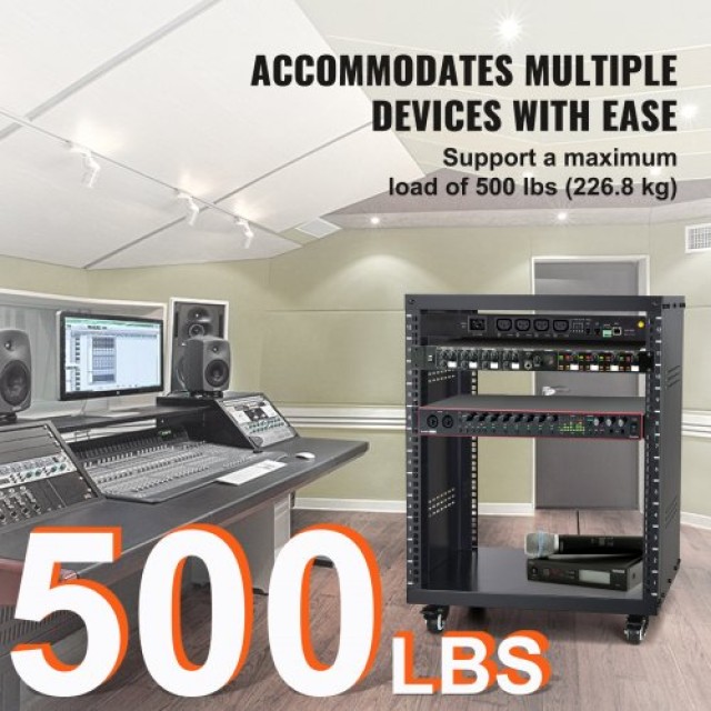 VEVOR 12U AV Rack 500 lbs για Δίκτυο & Στούντιο  LYSJJ12U18YCOJ5U1V0